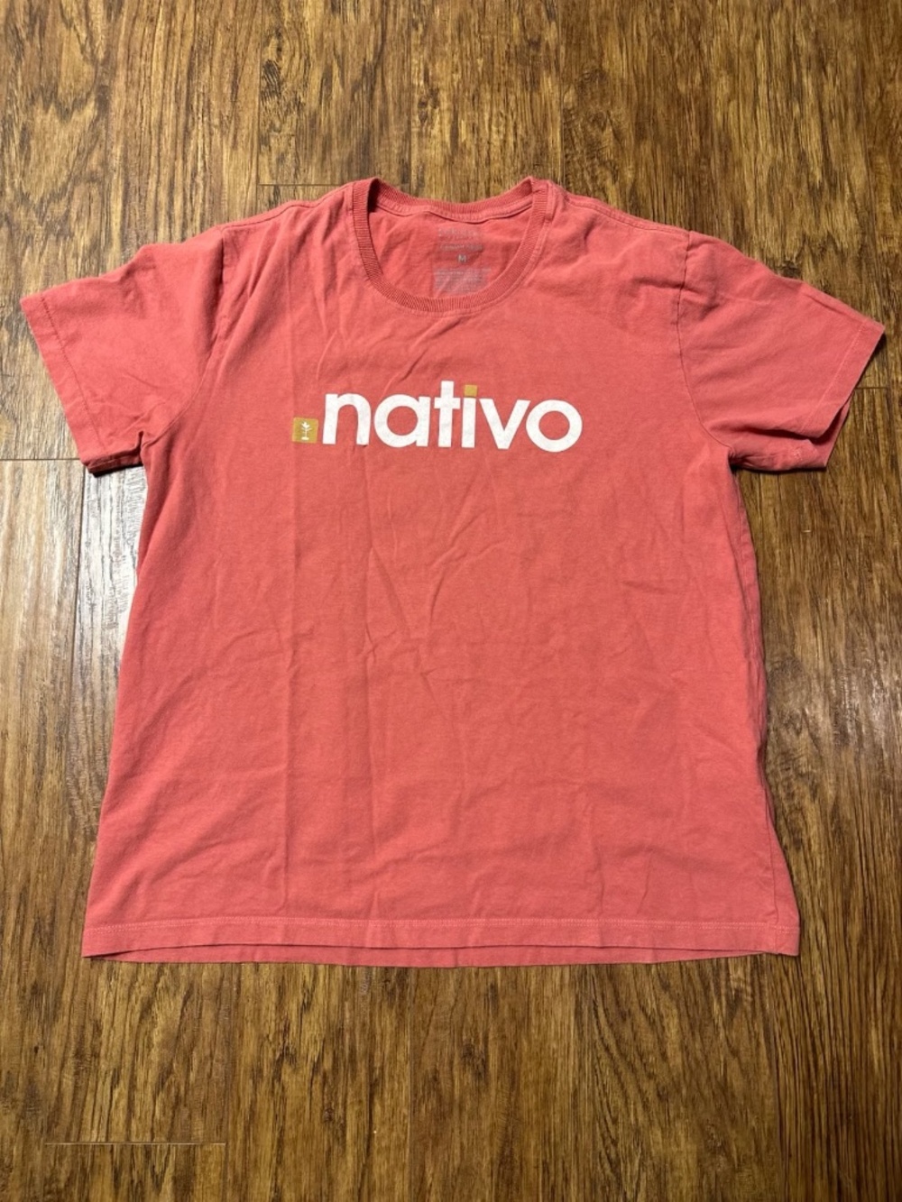 Origens Nativo Rust Pink Graphic Cotton T-Shirt Size Medium